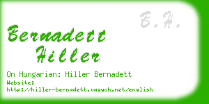 bernadett hiller business card